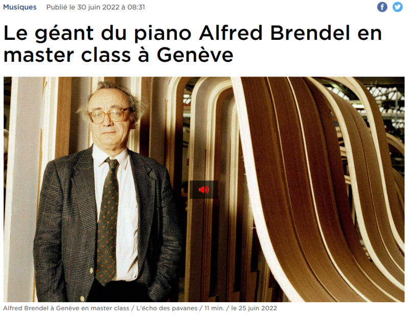 Alfred Brendel - Geneva International String Academy